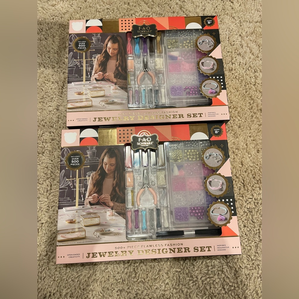 2 Brand New FAO Schwartz Jewelry Designer Set